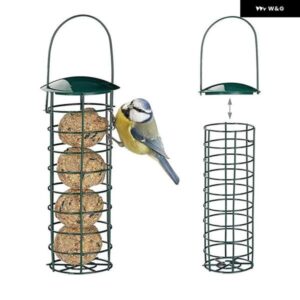 1個 鳥用 グリースボール ホルダー フィーダー 公園 ガーデン ペット 鳥用品 アイアン製 バードフィーダー 屋外 メッシュ 給餌 ポータブル ワイルド