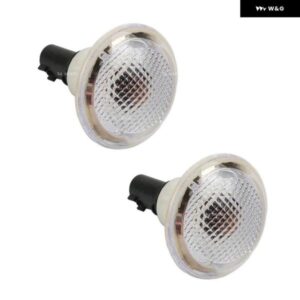 1ペア 車用 サイドフェンダー マーカーランプ ライト クリアホワイト ラウンド ランドローバー レンジローバー L322 2003-2012 XGB500020 パーツ