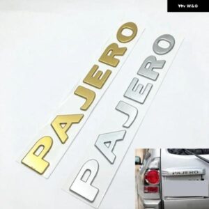 1個 3D シルバー ゴールド ソフト プラスチック パジェロ レター ABS エンブレム バッジ ステッカー 車体サイド ロゴ デカール