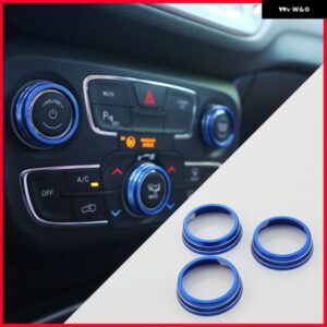 3個 車用 エアコン ホイール ボタン トリム スイッチノブカバー ジープ コンパス 2017 - 20
