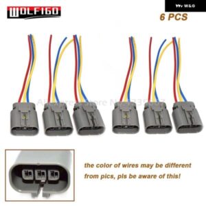 1個 6個 3ピンウェイ イグニッション コイルパック配線コネクタピグテール 日産 300ZX Z32 インフィニティ CI-IGN300