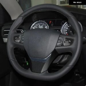 3個 プジョー 408 2014-2019 ABS ステアリングホイール 光沢カバー 装飾 ステアリングホイール パッチ カーアクセサリー