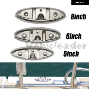 4.5/5/6/8インチ マリングレード ボート ステンレス 折りたたみ 式 プルアップクリート ドックデッキ マリンハードウェア ラインロープクリート