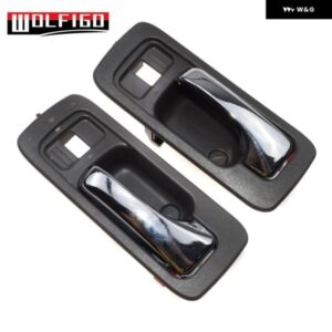 1990～1993年式 ホンダ アコード4ドア用 内装 ドアハンドル フロント左右 ロックホール付き ブラックカラー