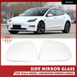 1PCS 車用広角ミラー 耐熱 防水 防眩 大型ビジョン バックミラー ガラス テスラ モデル3 車用アセスメント