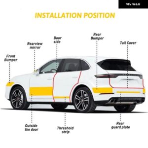 3M 汎用 5D 車ドアシル クリアカーボン ステッカー 防止 擦り傷防止フィルム アウディ BMW トヨタ VW FORD