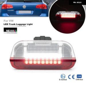 1X ホワイト/レッド LED トランク ラゲッジ コンパートメント ライト モジュール VW TOUAREG II 2010-2018 GOLF PLUS 2005 2006 2007 カーアクセサリー