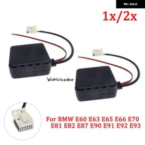 1X/2X 車用 BLUETOOTH 5.0 モジュール AUX ケーブル アダプター 12V オーディオ ラジオ ステレオ AUX-IN BMW E60-E66 E70 E82 E87 E90 E92