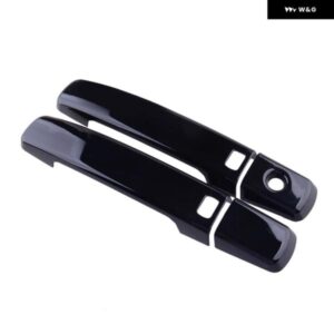 1セット 車用外側 ドアハンドル カバー トリム キャップ キーレスホール付き ABS 日産 アルティマ クーペ 2008 - 13