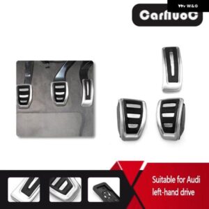 3PCS ステンレス カーペダル アウディ A4 B8 8 / S4 / RS4 A5 / S5 / RS5 8T Q5 8R/ SQ5 Q3 A6 C7 A7 / S7 A8 S8 カーアクセサリー