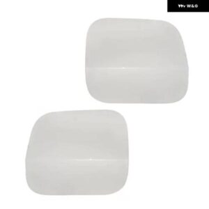 1ペア 車用 ホワイト プラスチック フロント 左右 バンパー 牽引フック ホール カバー キャップ トヨタ ハイランダー 2020-2023