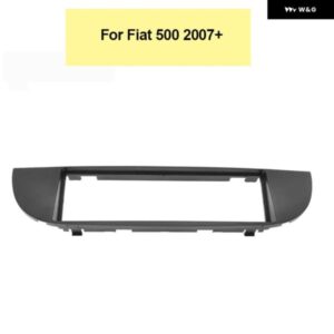 1DIN カー ラジオ フレーム フィアット 500 2007+ 自動 DVD フェイシア ベゼル アダプター パネル ダッシュ トリム フェイスプレートカバー