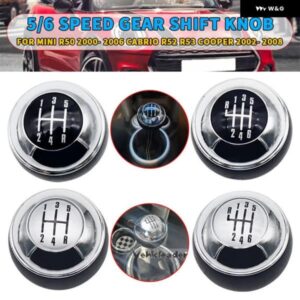 5/6速 マニュアル クローム カー ギア シフト ノブ レバー シフター ハンドル ボール ミニ R50 2000-2006 カブリオ R52 R53 クーパー 2002-2008