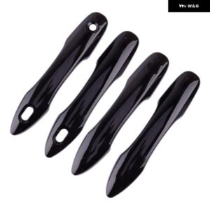 1セット 光沢ブラック ABS 外装 サイド ドアハンドル カバー キャップ トリム 装飾 アクセサリー トヨタ カローラ クロス 2022-2023