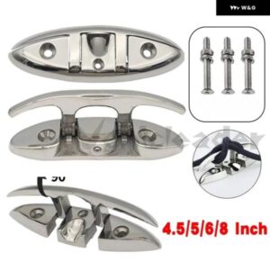 4.5/5/6/8インチ マリングレード ボート 折りたたみ クリート マリンハードウェア 316 ステンレス ミラー ポリッシュ フリップアップ 係留ボートクリート