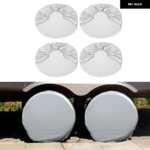 4個 27インチ -29インチ ホイールタイヤ シルバー カバー 車 ジープ RV SUV トラック トレーラー