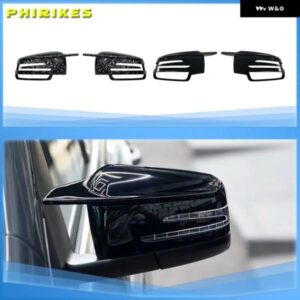 2個 リアビュー カー スタイリング 車サイド カーボンパターン メルセデス ベンツ W176 246 204 212 221 C117 X204 X156 ミラー カバー キャップ