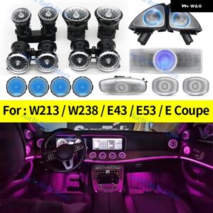 64色LED エアベント 3D回転ツイーター スピーカー メルセデス ベンツ W213 E クラス クーペAMG E43 E53 E250 インテリア アンビエントライト
