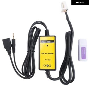 6 + 6PIN カー ラジオ デジタル USB MP3 インターフェース CD チェンジャー アダプター 3.5MM AUX 入力付き トヨタ LEXUS COROLLAシリーズ