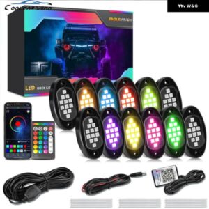 4/6/10/12IN1 ポッド RGB LED ロックライトPC B LED ホールディング LED 装飾 シャーシ 4X4 オフロード トラック SUV ロック アンビエントライト