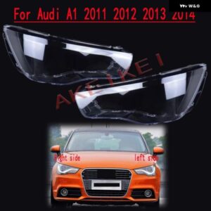 アウディ A1 2011 - 14 車用 フロント ヘッドランプ カバー シェル 防水 クリア ヘッドライト レンズ