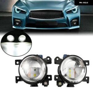 1ペア フロント LED フォグランプ インフィニティ Q50 2014-18 QX60 QX80 Q70/Q70L/Q70 2014-2018 ドライビング DRL ライト 261504GA0A 261554GA0A