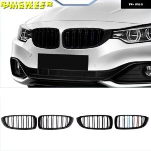 光沢 ブラックフロントキドニー グリル スラットM4 スタイル グリル BMW F32 F33 F36 F80 F82 2013-2020カブリオレクーペ425I 430I 440I 435I