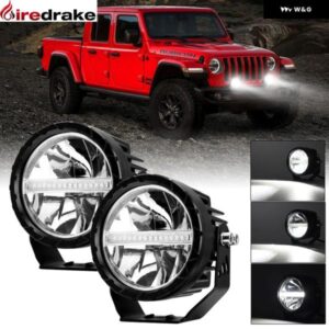 4インチ LED ワークライト 220W 高出力 円形屈折ワークライト 20000LM オフロード フォグランプ トラック SUV ボート 6000K 9-30V