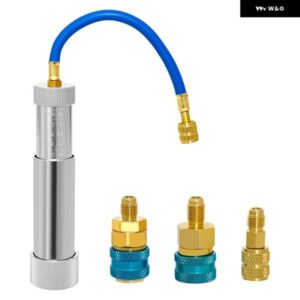 ACオイルダイ インジェクター 逆流防止キット R134A R1234YFローサイドクイックカプラー R410Aミニスプリット アダプター 付き