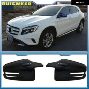 サイドミラー キャップカバー メルセデス ベンツ W176 W246 W204 W212 W221 C117 X204 X156 A B C E S CLA GLA GLK クラス ブラック 交換