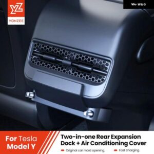 テスラ モデルY 2021-2024 リア エアベント 格納式コード 拡張ドッキングステーション テスラ モデルY カーアクセサリー