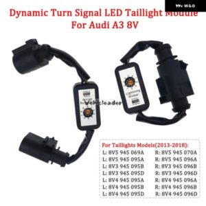 2PCS ダイナミックウィンカー インジケーター LED 左右 テールライト A3095ABD アドオン モジュール ケーブル ワイヤー ハーネス アウディ A3 8V