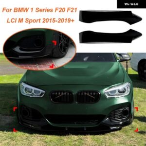 車用フロント バンパー サイドスプリッターカバー フォグランプ インテークスポイラー リップ BMW 1シリーズ F20 F21 LCI Mスポーツ 2015-2019 2016 2017