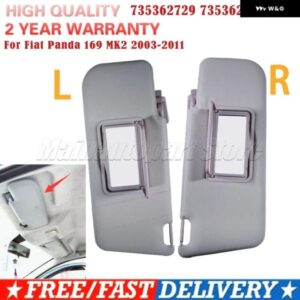 フィアット パンダ 169 MK2 2003-2011 フィアット パンダ サンバイザー 左 右 ミラー とポケット付き 735362729 735362730