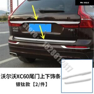 ボルボ XC60 2018 2019~2024 カーアクセサリー ステンレス リア トランク リッドカバー トリム トランク テールゲート トリム 2個
