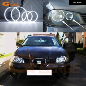 SEAT IBIZA 6L CORDOBA フェイスリフト 2006 2007 2008 超高輝度 CCFL エンジェルアイキット ハローリング