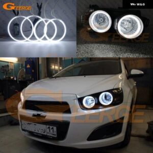 超高輝度CCFL エンジェルアイズ ハローリングキット シボレー アベオソニックT300 2011 - 15