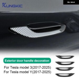 4PCS ABS ドアハンドル カバー TESLA MODEL 3 MODEL Y 2017-2023 MODEL3 HIGHLAND 2024 MODELY JUNIPER 2025 耐霜アクセサリー