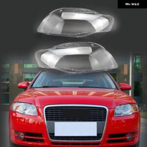 アウディ A4 B7 2006-2008 車 ヘッドライト レンズ マスクシェルランプシェード カバー ペア