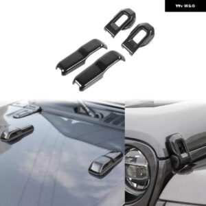 フロントフードヒンジロックキャッチラッチカバー トリム JEEP WRANGLER JL 2018-2022 GLADIATOR JT 2020-2024 SPORTS RUBICON SAHARA