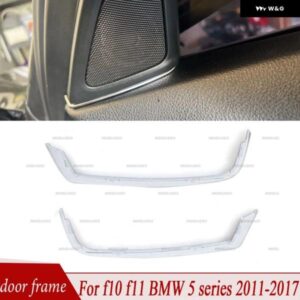 フロントドア スピーカー カバー ギャップ トリム シルバー ホーン 装飾 ストリップ BMW 5シリーズ F10 F11 車内アクセサリー クローム 2個
