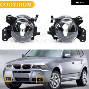 COOYIDOM 車用フロント フォグランプ BMW E60 E90 E63 E46 323I 325I 525I ハロゲン LED バルブ フォグランプ アセンブリ ハウジング レンズ