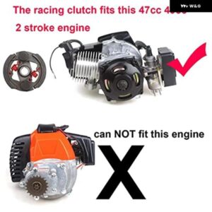 高性能44-6クラッチミニ バイク モーター2ストロークポケットダートピット バイク ATVクワッドバギー49CCパーツ