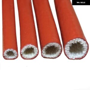 2メートル耐熱ファイバーグラス チューブ シリコン樹脂コーティングガラス繊維編組耐火スリーブ 難燃性ケーシング パイプ