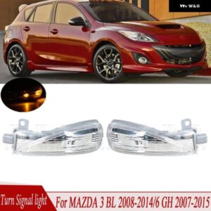 車用バックミラー ウィンカーライト マツダ 3 BL 2008 2009 2010-2014 6 GH 2007-2015LED ウィンカーランプ サイド インジケーター ランプ