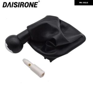 クロームレザー カー シフト ギアノブ レバー ゲイター ブーツ カバー シトロエン C2 C4 ピカソ プジョー 307 308 3008