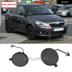 シュコダ ファビア RS 2011 - 15 カー スタイリング フロント バンパー トリム トウアイヒッチカバー 未塗装