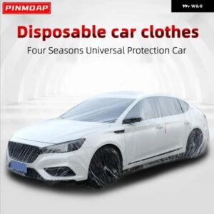 使い捨てクリア車用衣類カバー クリア 紫外線防止 防塵 プラスチック PEフィルム 防雨 屋外 屋内 自動車用 フルカバー