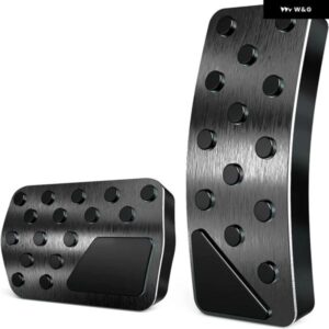 ダッジ デュランゴ ジープ グランド チェロキー 2011-2021穴 あけ不要 アルミ製 ブレーキアクセルペダルカバー ブラック