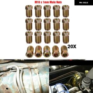 アクセサリーナットブレーキライン継手ブレーキパーツ3/16インチ チューブ アイアンメッキ亜鉛キット オスセット亜鉛エンドユニオン